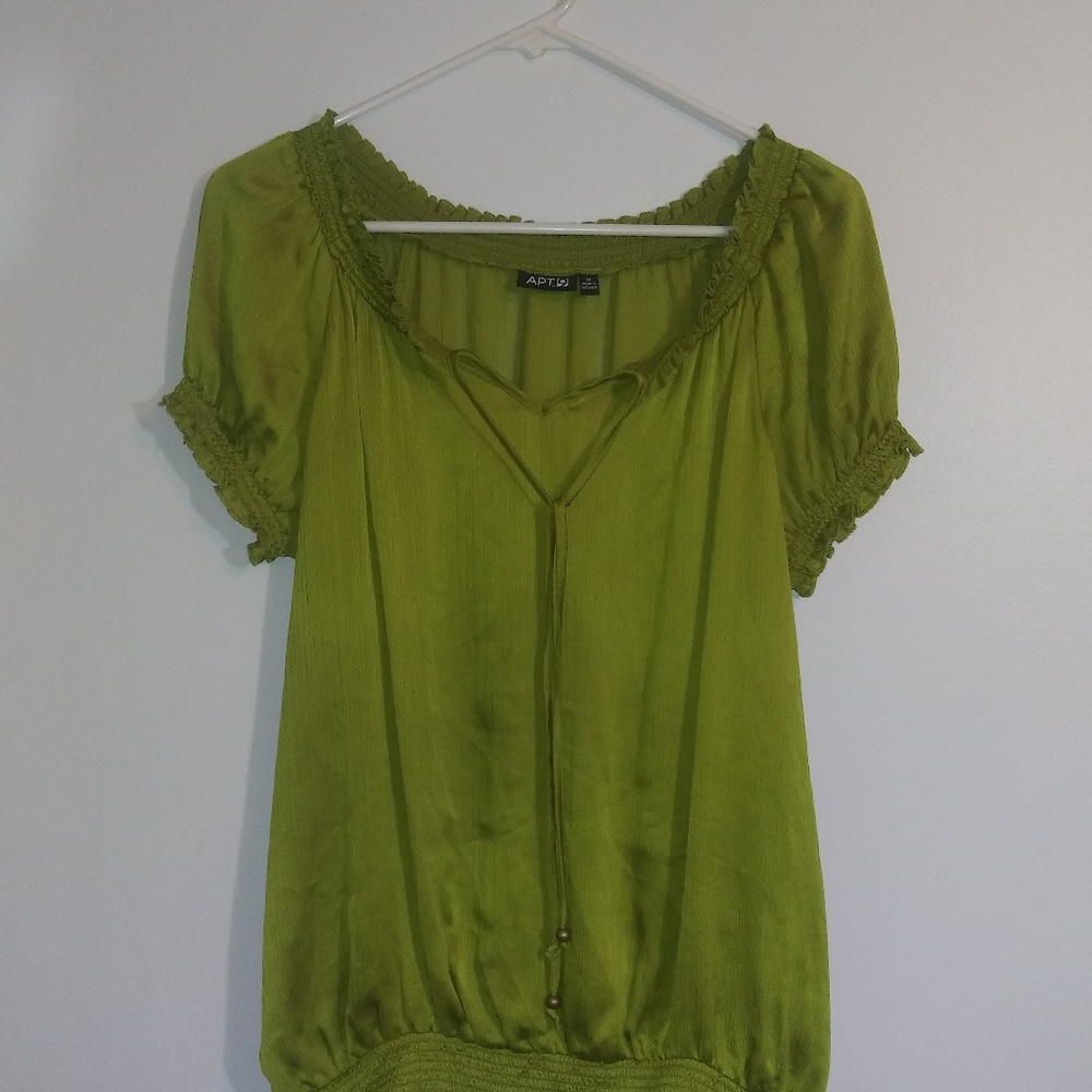 Green blouse